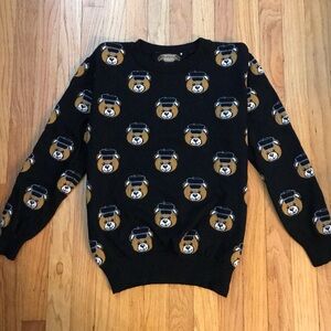 Wool Policeman Bear Crewneck Sweater